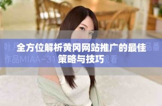 全方位解析黃岡網(wǎng)站推廣的最佳策略與技巧