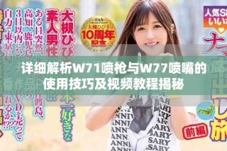 詳細(xì)解析W71噴槍與W77噴嘴的使用技巧及視頻教程揭秘