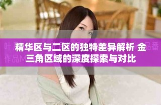 精華區與二區的獨特差異解析 金三角區域的深度探索與對比