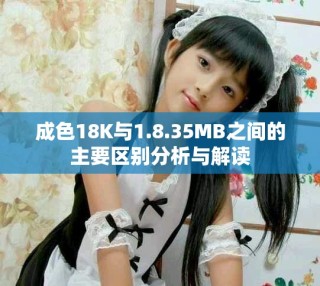 成色18K與1.8.35MB之間的主要區(qū)別分析與解讀