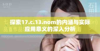 探索17.c.13.nom的內涵與實際應用意義的深入分析
