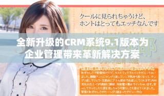 全新升級的CRM系統9.1版本為企業管理帶來革新解決方案