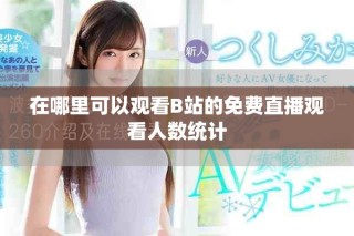 在哪里可以觀看B站的免費直播觀看人數統計