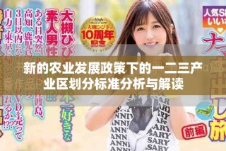 新的農業發展政策下的一二三產業區劃分標準分析與解讀