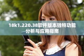 18k1.220.38軟件版本獨特功能分析與應用指南
