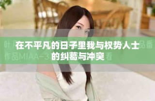 在不平凡的日子里我與權勢人士的糾葛與沖突
