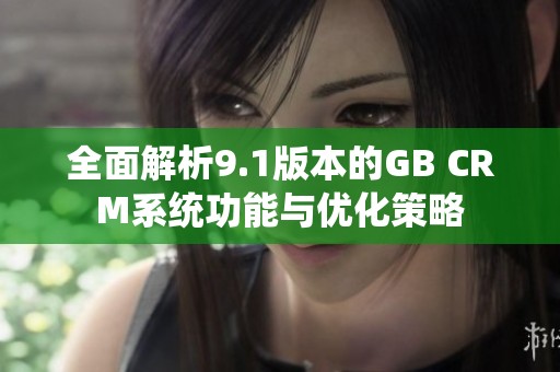 全面解析9.1版本的GB CRM系統功能與優化策略